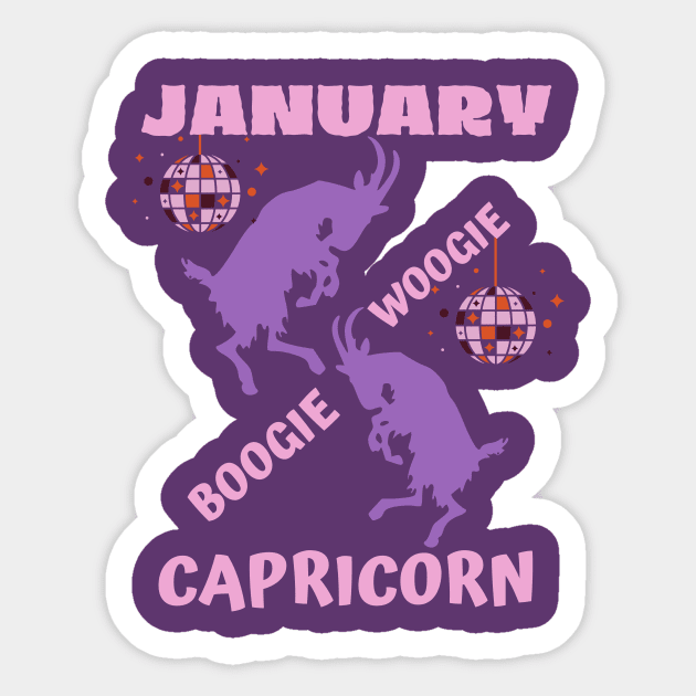 January Capricorn Boogie Woogie Sticker by PekeBlinders 